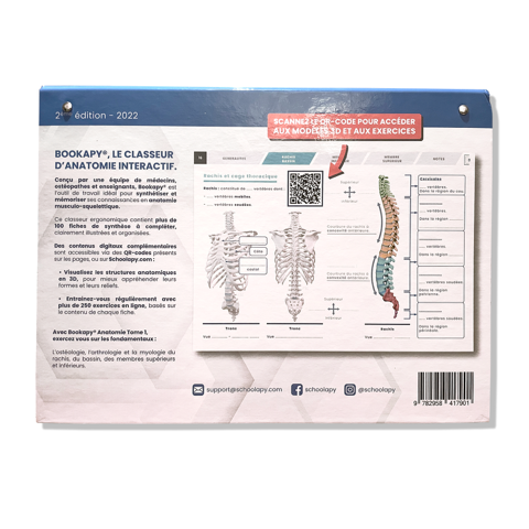 BOOKAPY® , un classeur de fiches de synthèse d'anatomie musculosquelettique